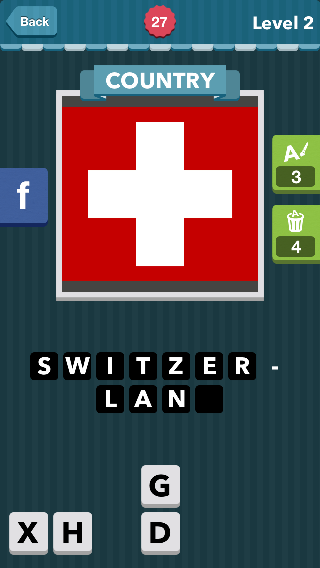 Red and white cross.|Country|icomania answers|icomania cheats