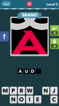 Big block letter A in red.|Brand|icomania answers|icomania ch