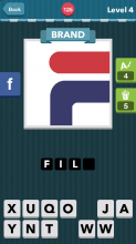 Blue and red "F".|Brand|icomania answers|icomania cheats|_F