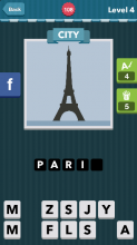 The Eiffel Tower.|City|icomania answers|icomania cheats|_Pari
