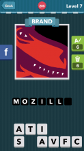 Purple and red dinosaur.|Brand|icomania answers|icomania chea