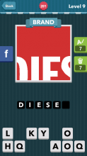 Tops of the letters D, I, E, S.|Brand|icomania answers|icoman