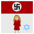 疯狂猜图纳粹党的标志一个小女孩六角形的